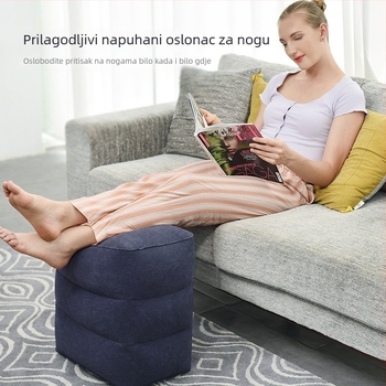 Miaosite MT501-3 napuhljiva podloga za stopala za putovanje na otvorenom, flokirana površina, ekološki PVC, težina 0.67 kg