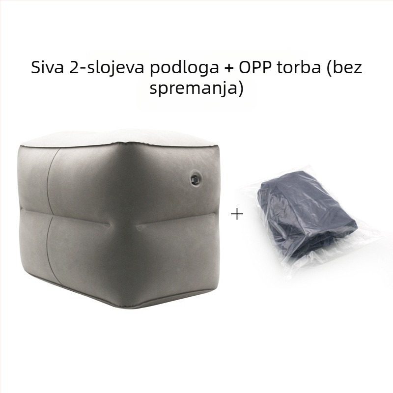 Miaosite MT501-3 napuhljiva podloga za stopala za putovanje na otvorenom, flokirana površina, ekološki PVC, težina 0.67 kg