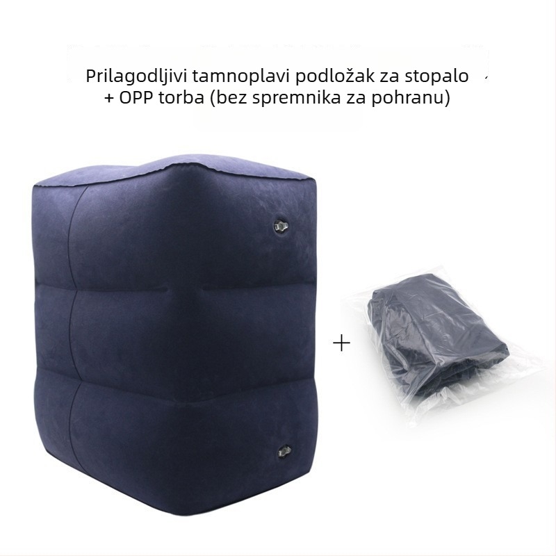 Miaosite MT501-3 napuhljiva podloga za stopala za putovanje na otvorenom, flokirana površina, ekološki PVC, težina 0.67 kg