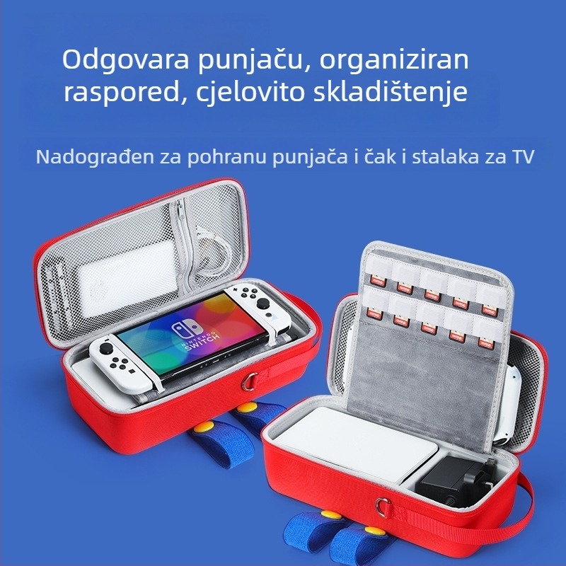Nintendo Switch torbica za pohranu EVA+PU; kompatibilna s Switch, Switch OLED i Switch Lite; model: Switch; težina 450,5 g