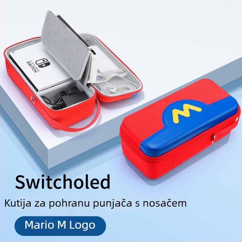 Nintendo Switch torbica za pohranu EVA+PU; kompatibilna s Switch, Switch OLED i Switch Lite; model: Switch; težina 450,5 g