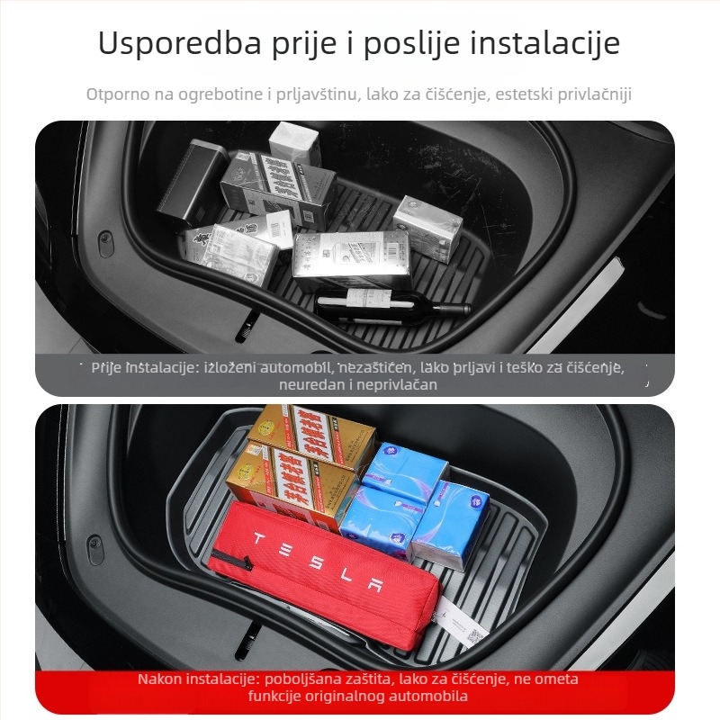 Prednja podloga za prtljažnik za Tesla Model 3/Y – puna pokrivenost, TPE materijal, klasa 92, Guangzhou Mingshi