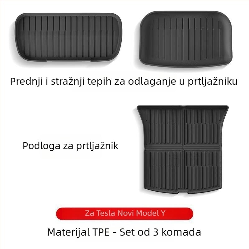 Prednja podloga za prtljažnik za Tesla Model 3/Y – puna pokrivenost, TPE materijal, klasa 92, Guangzhou Mingshi