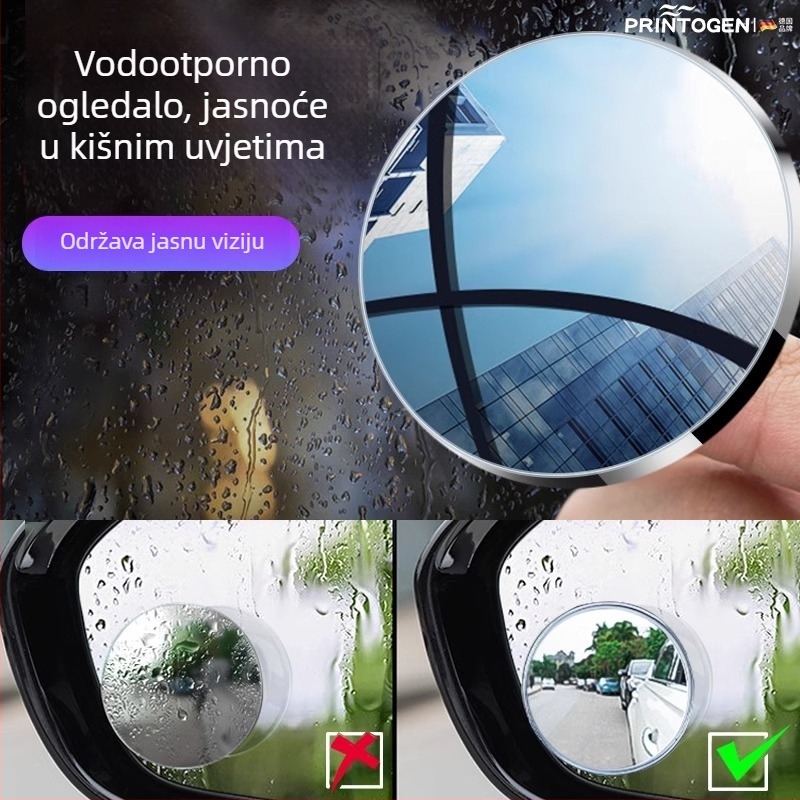 Mairichi Dodatak za automobil – kružno ogledalo za mrtvi kut, 360° panoramski široki ugao, pričvršćivanje vakuumskom čašom