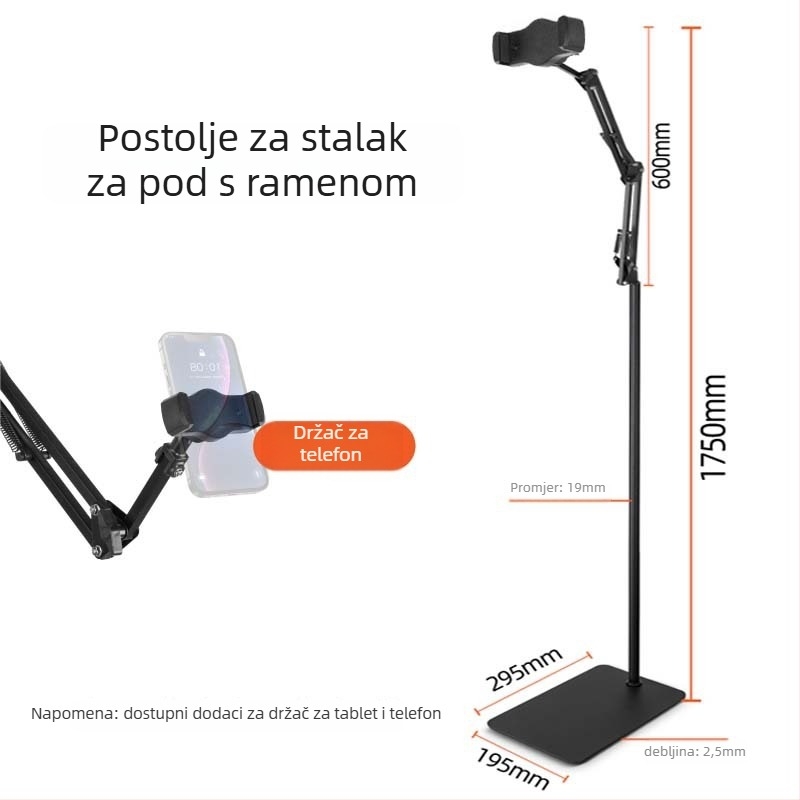 Cantilever stalak za tablet i telefon – legura, univerzalni Lazy Stand, noćni ormarić