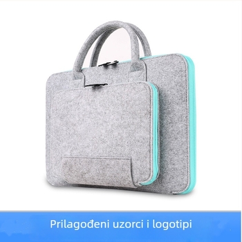 Filc torba za prijenosno računalo s zatvaračem, poliesterska podstava, prilagodljiv model, otpornost na habanje i potres