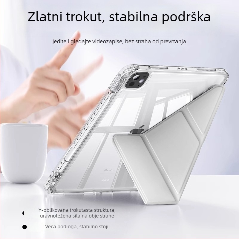 Prozirni akrilni zaštitni kućište za iPad 11, Air 6/5 i Air 13, 10. generacija, Y-stalak