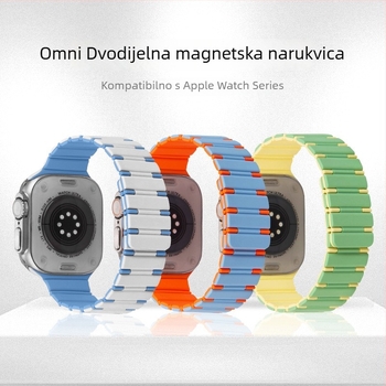 Silikonasti magnetski remen za Apple Watch, veličine 42/44/45/49 mm, kompatibilan s Apple Watch Ultra 2