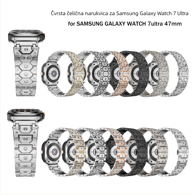 Remen od nehrđajućeg čelika i titanijski remen za Samsung Galaxy Watch 8 i Galaxy Watch Ultra