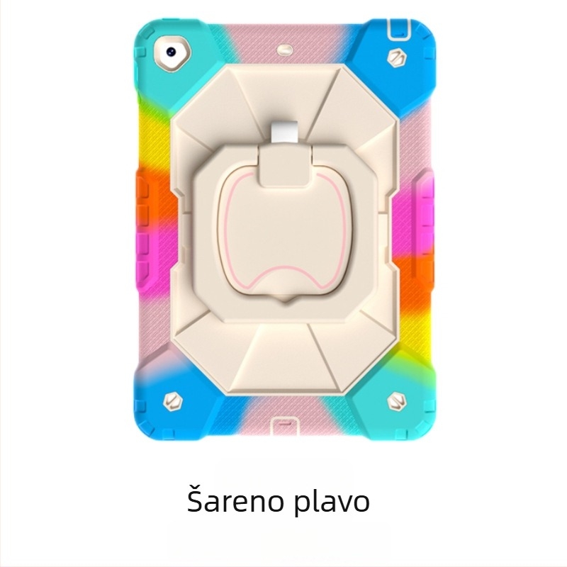 Silikonska zaštitna torbica s rotirajućim stalkom za iPad Pro 11 (2025), otporna na padove, s naramenicom; kompatibilna s iPad Air 7/6/4/5 (9,7 inča)