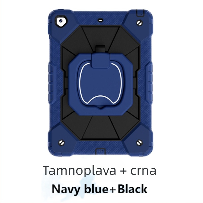 Silikonska zaštitna torbica s rotirajućim stalkom za iPad Pro 11 (2025), otporna na padove, s naramenicom; kompatibilna s iPad Air 7/6/4/5 (9,7 inča)