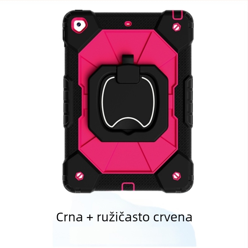 Silikonska zaštitna torbica s rotirajućim stalkom za iPad Pro 11 (2025), otporna na padove, s naramenicom; kompatibilna s iPad Air 7/6/4/5 (9,7 inča)
