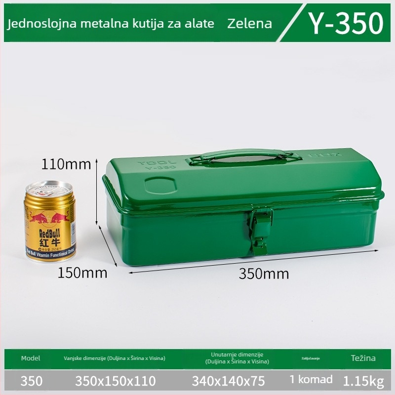 Metalna kutija za alate za skladištenje, Welfare da, jednostruki dizajn povećane visine