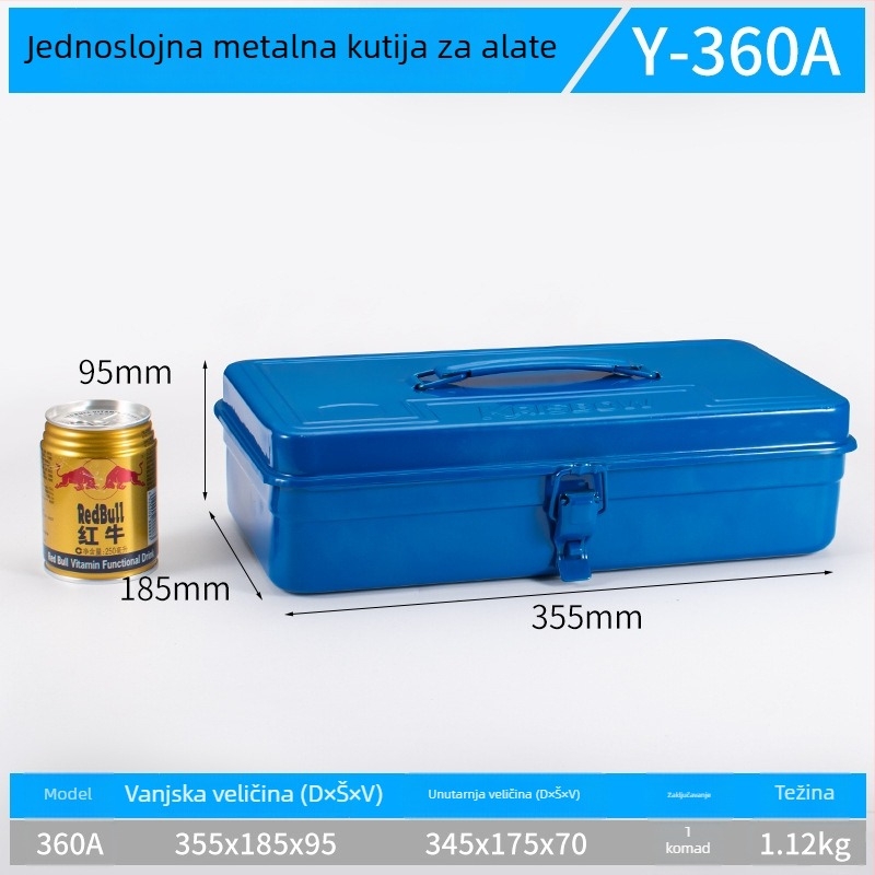 Metalna kutija za alate za skladištenje, Welfare da, jednostruki dizajn povećane visine