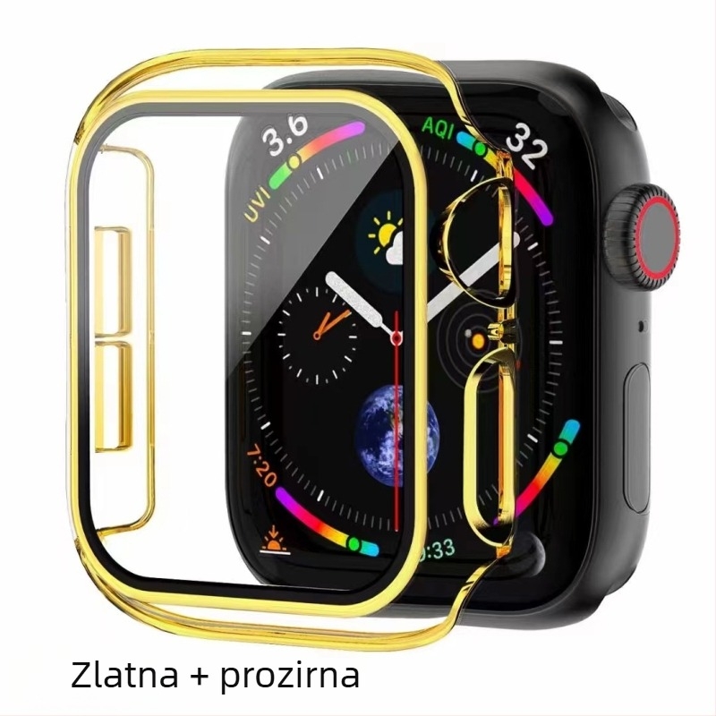 Dvobojna zaštitna kućišta za Apple Watch S10/98 s graviranim dizajnom i integriranim kaljenim staklom