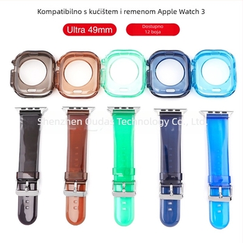 Prozirno TPU kućište za remen Apple Watch Glacier Jelly, kompatibilno s Apple Watch Series 8/Ultra/SE/7/6/5