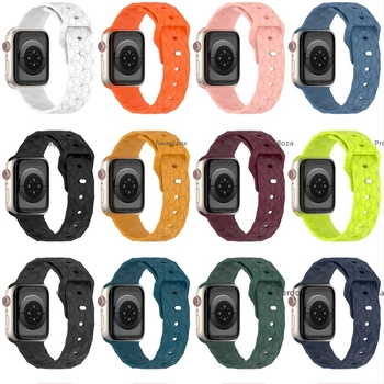 Silikonski sportski remen s nogometnim uzorkom za Apple Watch Ultra i serije S10/9/8/7/6/5/4/SE, širina 22 mm, duljina 100 mm + 128 mm