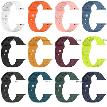 Silikonski sportski remen s nogometnim uzorkom za Apple Watch Ultra i serije S10/9/8/7/6/5/4/SE, širina 22 mm, duljina 100 mm + 128 mm