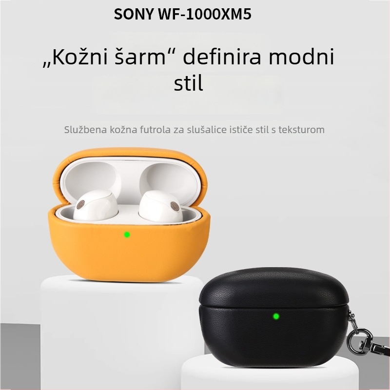 Futrola za WF-1000XM5 Bluetooth slušalice – umjetna koža, potpuno pokriće, ručna izrada, podržana prilagodba