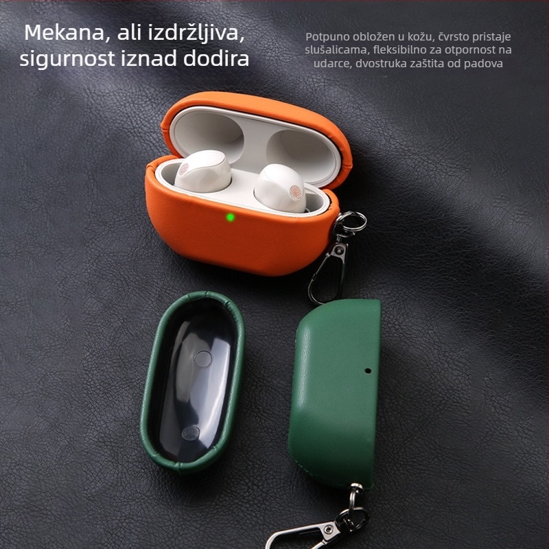 Futrola za WF-1000XM5 Bluetooth slušalice – umjetna koža, potpuno pokriće, ručna izrada, podržana prilagodba