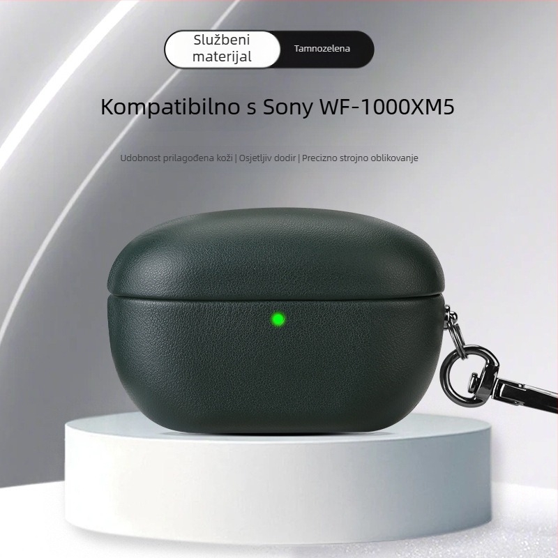 Futrola za WF-1000XM5 Bluetooth slušalice – umjetna koža, potpuno pokriće, ručna izrada, podržana prilagodba
