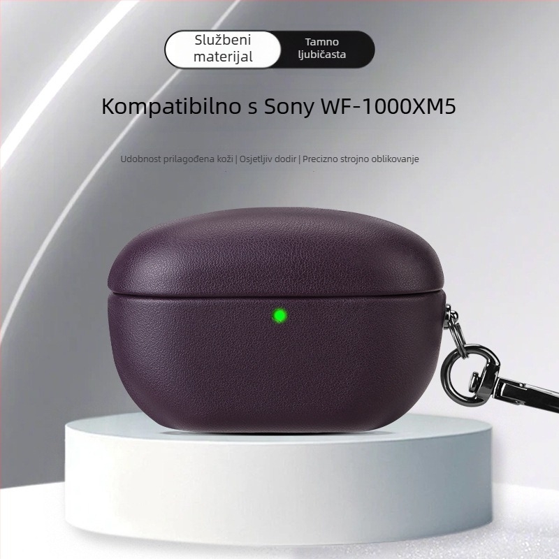 Futrola za WF-1000XM5 Bluetooth slušalice – umjetna koža, potpuno pokriće, ručna izrada, podržana prilagodba
