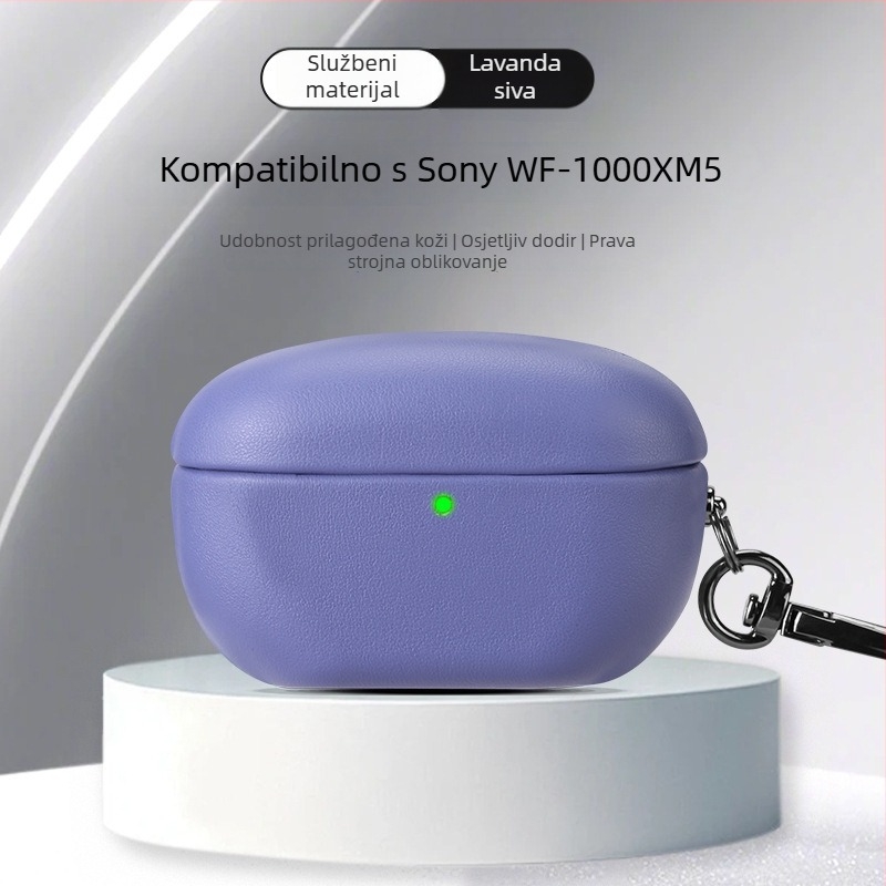 Futrola za WF-1000XM5 Bluetooth slušalice – umjetna koža, potpuno pokriće, ručna izrada, podržana prilagodba
