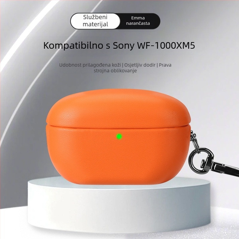 Futrola za WF-1000XM5 Bluetooth slušalice – umjetna koža, potpuno pokriće, ručna izrada, podržana prilagodba