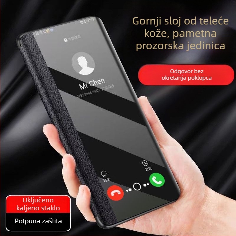 Huawei Enjoy 70X zaštitna futrola – flip kožna futrola, potpuna zaštita, otpornost na pad, mekani omotač, konstrukcija od šperploče