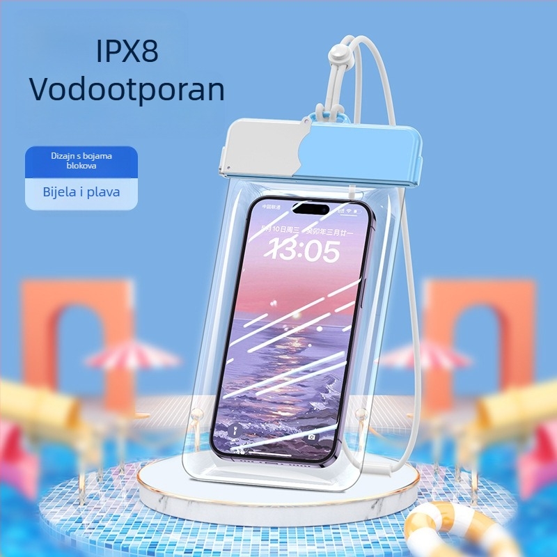 Vodootporna torbica za telefon s dodirnim zaslonom — ABS+TPU, kapacitet 7.2, poliester tkanina, crtani stil, logotip otisnut