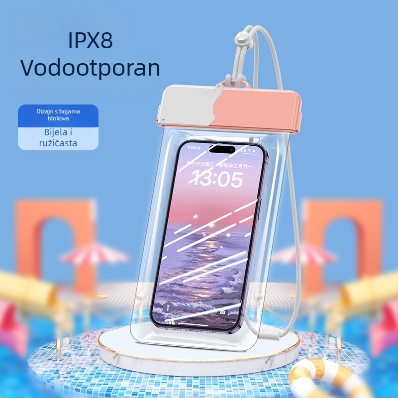 Vodootporna torbica za telefon s dodirnim zaslonom — ABS+TPU, kapacitet 7.2, poliester tkanina, crtani stil, logotip otisnut