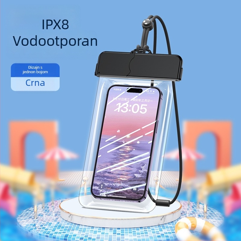 Vodootporna torbica za telefon s dodirnim zaslonom — ABS+TPU, kapacitet 7.2, poliester tkanina, crtani stil, logotip otisnut