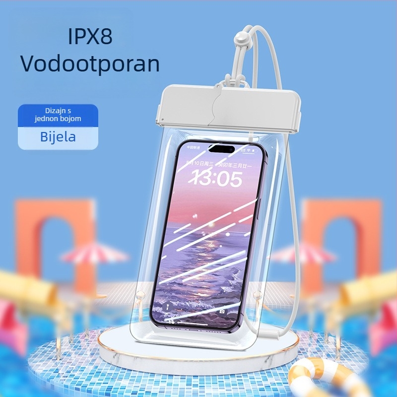 Vodootporna torbica za telefon s dodirnim zaslonom — ABS+TPU, kapacitet 7.2, poliester tkanina, crtani stil, logotip otisnut