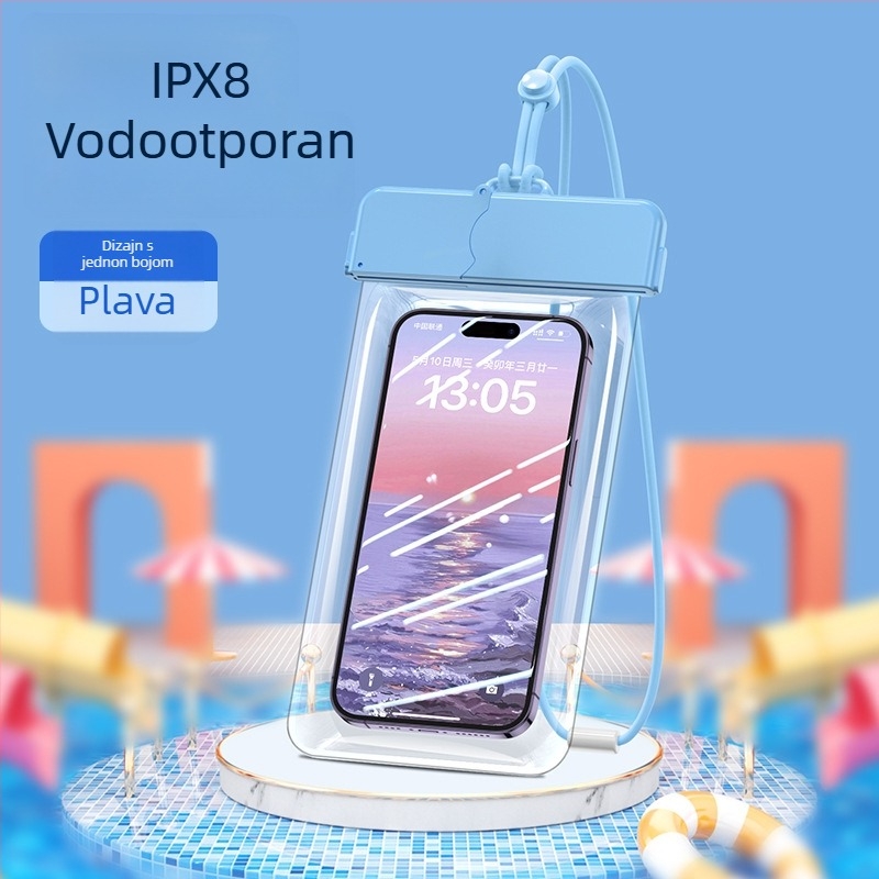 Vodootporna torbica za telefon s dodirnim zaslonom — ABS+TPU, kapacitet 7.2, poliester tkanina, crtani stil, logotip otisnut