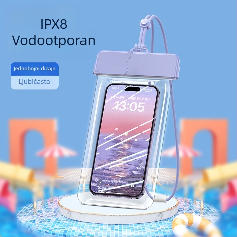 Vodootporna torbica za telefon s dodirnim zaslonom — ABS+TPU, kapacitet 7.2, poliester tkanina, crtani stil, logotip otisnut
