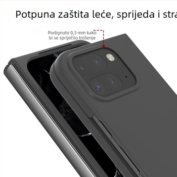 Sklopiva maska za Google Pixel 9 Pro Fold — jednobojno PC tvrdo kućište s mekim dodirom