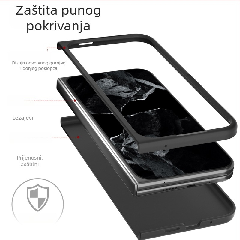 Sklopiva maska za Google Pixel 9 Pro Fold — jednobojno PC tvrdo kućište s mekim dodirom