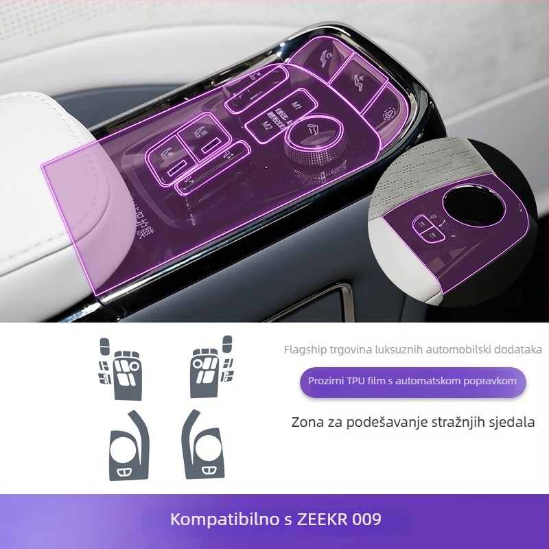 PET zaštitni film za zaslon središnje upravljačke ploče, universalno kompatibilan, otporno na visoke i niske temperature, Luxury Gift