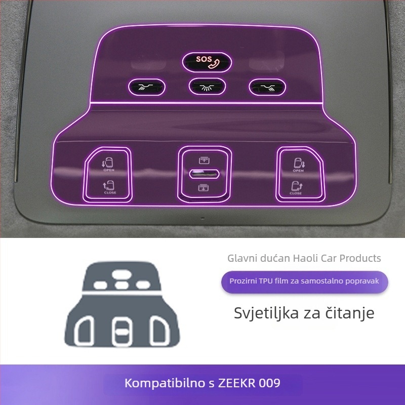 PET zaštitni film za zaslon središnje upravljačke ploče, universalno kompatibilan, otporno na visoke i niske temperature, Luxury Gift