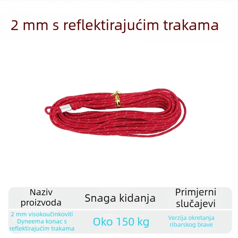 Užad za žive ribe – pleteni užad ojačan čeličnim kablom, DIY dodatak