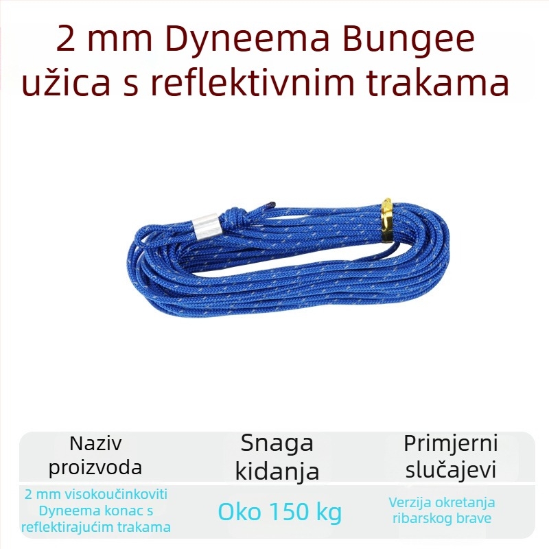 Užad za žive ribe – pleteni užad ojačan čeličnim kablom, DIY dodatak