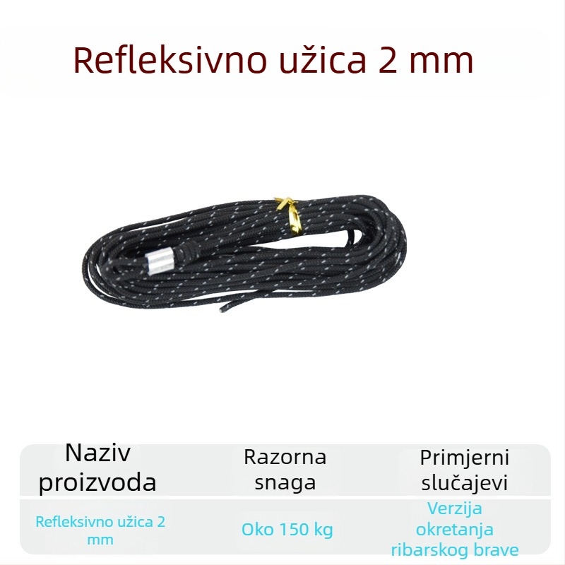 Užad za žive ribe – pleteni užad ojačan čeličnim kablom, DIY dodatak