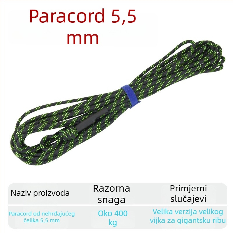 Užad za žive ribe – pleteni užad ojačan čeličnim kablom, DIY dodatak