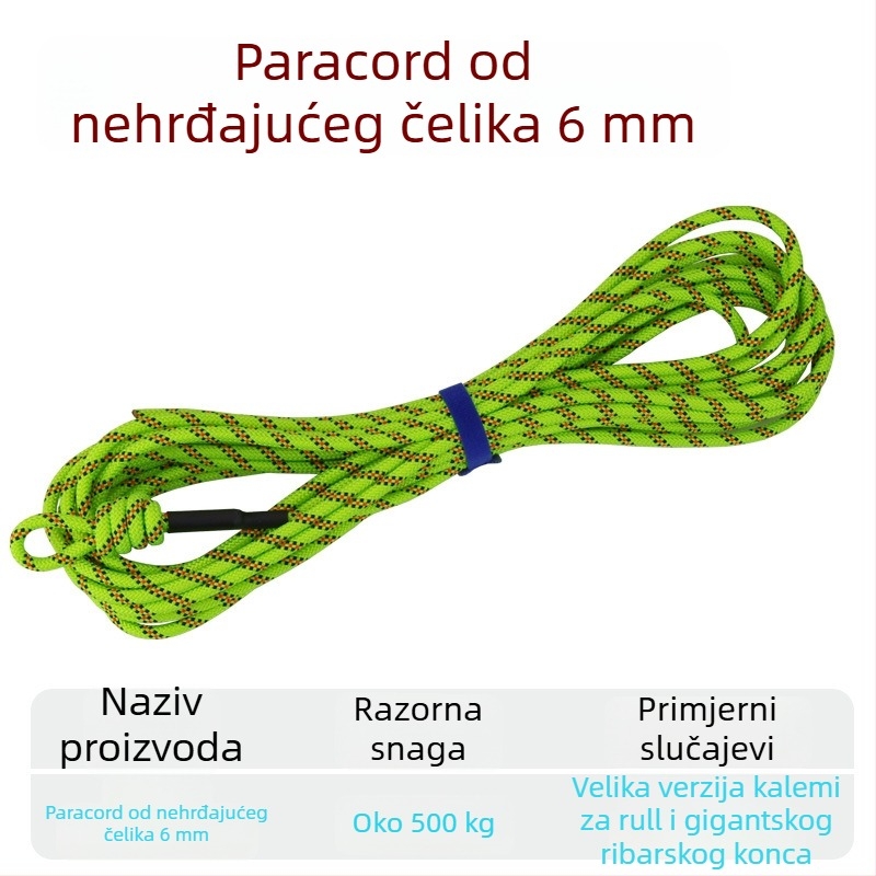 Užad za žive ribe – pleteni užad ojačan čeličnim kablom, DIY dodatak