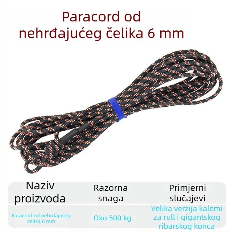 Užad za žive ribe – pleteni užad ojačan čeličnim kablom, DIY dodatak