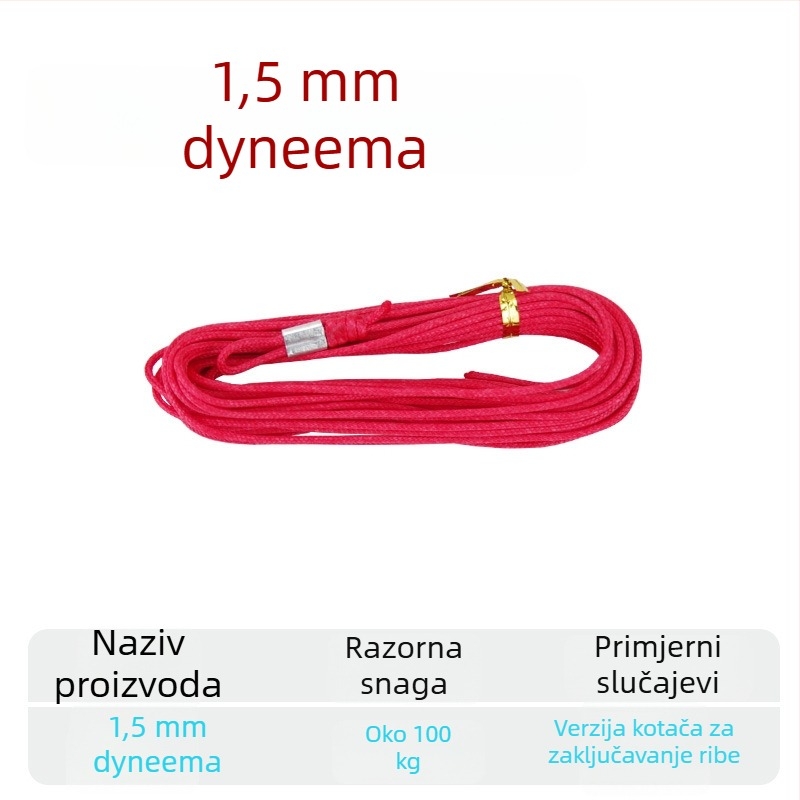 Užad za žive ribe – pleteni užad ojačan čeličnim kablom, DIY dodatak