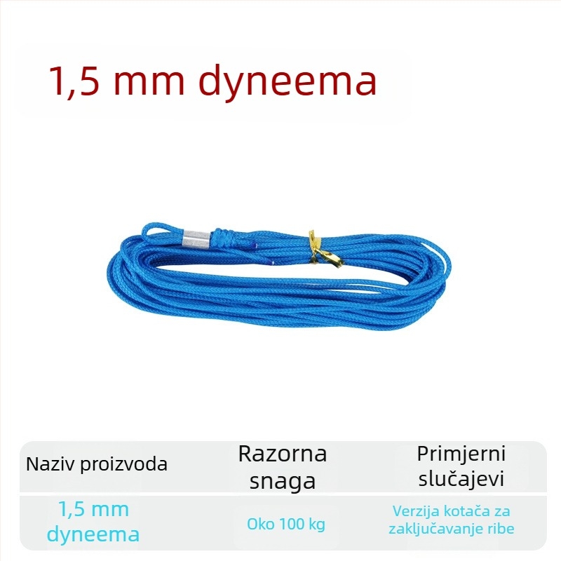 Užad za žive ribe – pleteni užad ojačan čeličnim kablom, DIY dodatak