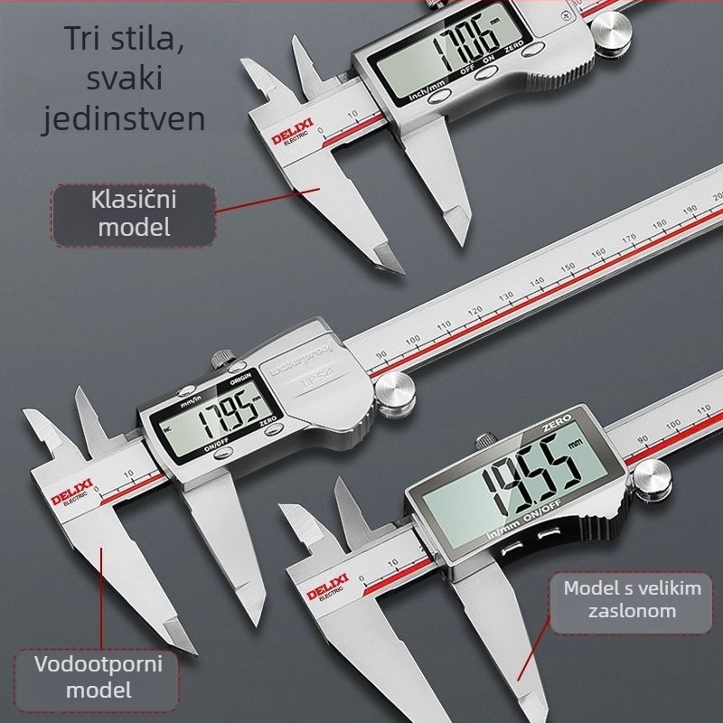 Elektronički Vernier mjerač s digitalnim zaslonom – visoka preciznost, industrijska klasa, za kućnu upotrebu