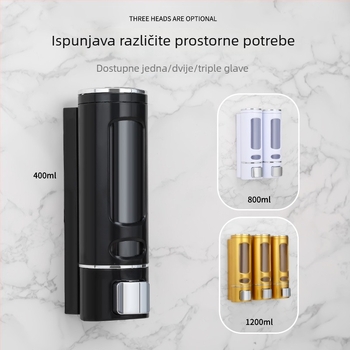 Dozator sapuna s tri mlaznice, zidni, ručna pumpa, ABS, elektroplatirano završno
