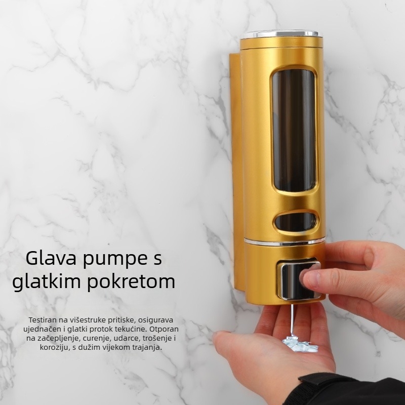 Dozator sapuna s tri mlaznice, zidni, ručna pumpa, ABS, elektroplatirano završno